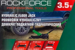 Домкрат подкатной гидравлический 3.5т (h min 155мм, h max 710мм) RockForce RF-T830018Z MT
