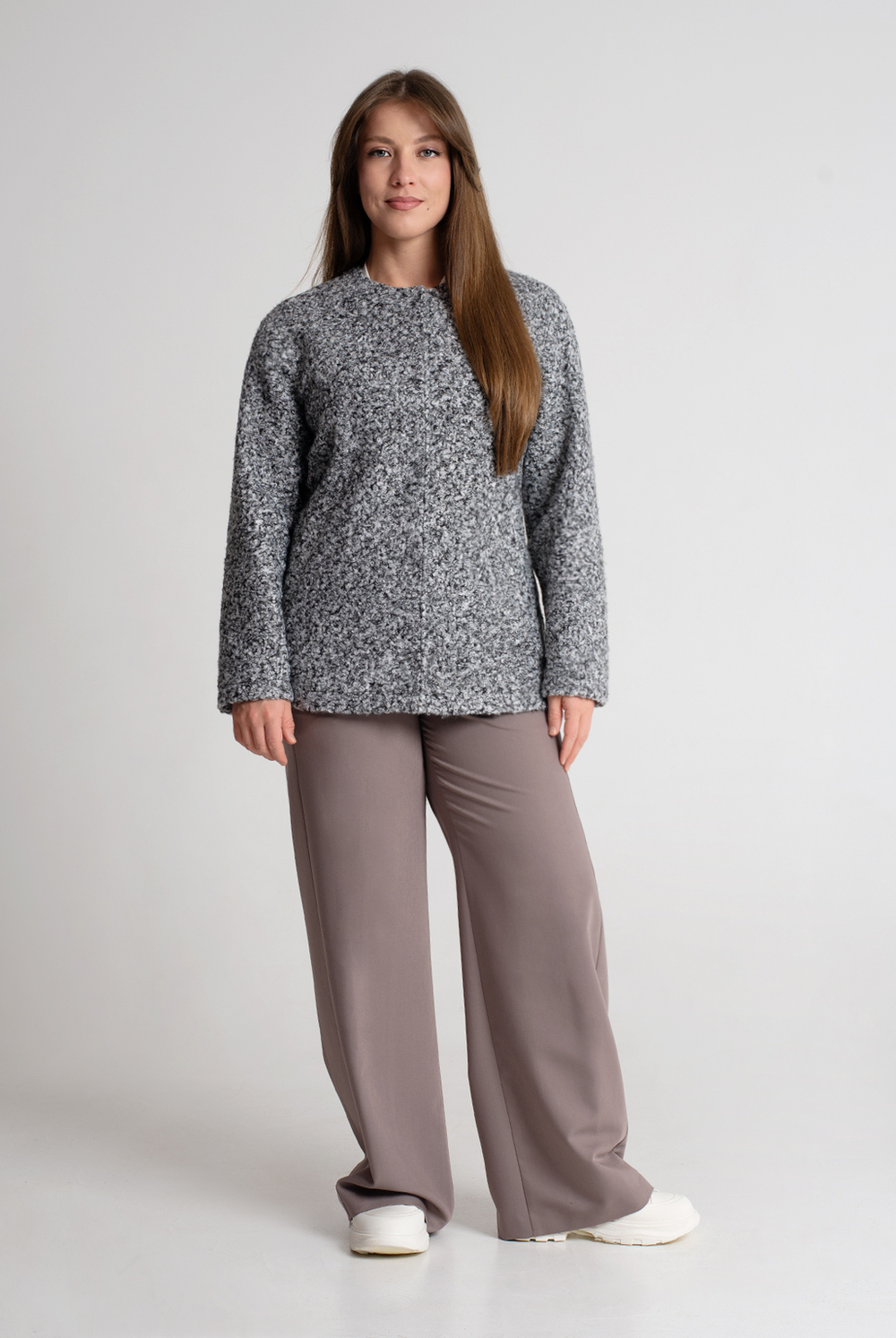 Жакет женский 4588з, черно-серый #65ЧС044588з