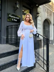 Платье с разрезом УК-1118-2 Фабрика Моды