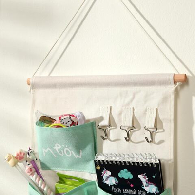 Подвесной органайзер с карманами «Мяу» (30х34 см)