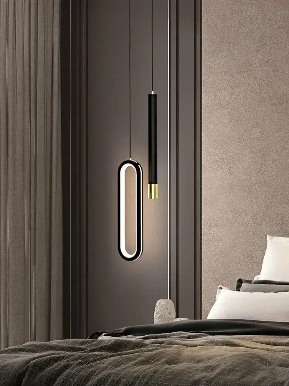 BOMOX Подвесной светильник лофт, светодиодный люстра потолочная, 3 режима освещения (3000-6000 К)