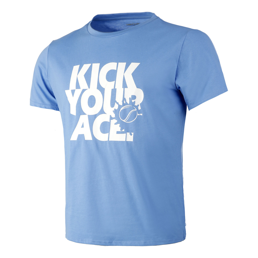 Мужское теннисное поло Tennis-Point Kick Your Ace T-Shirt Men - Blue, White