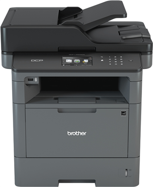 МФУ лазерное Brother DCP-L5500DN, P/C/S, A4, 40 стр/мин, 256 Мб, Duplex, ADF40, LAN, USB, старт. картридж 2000 стр.