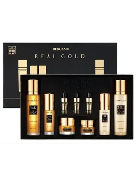 Набор антивозрастных средств с коллагеном и золотом BERGAMO