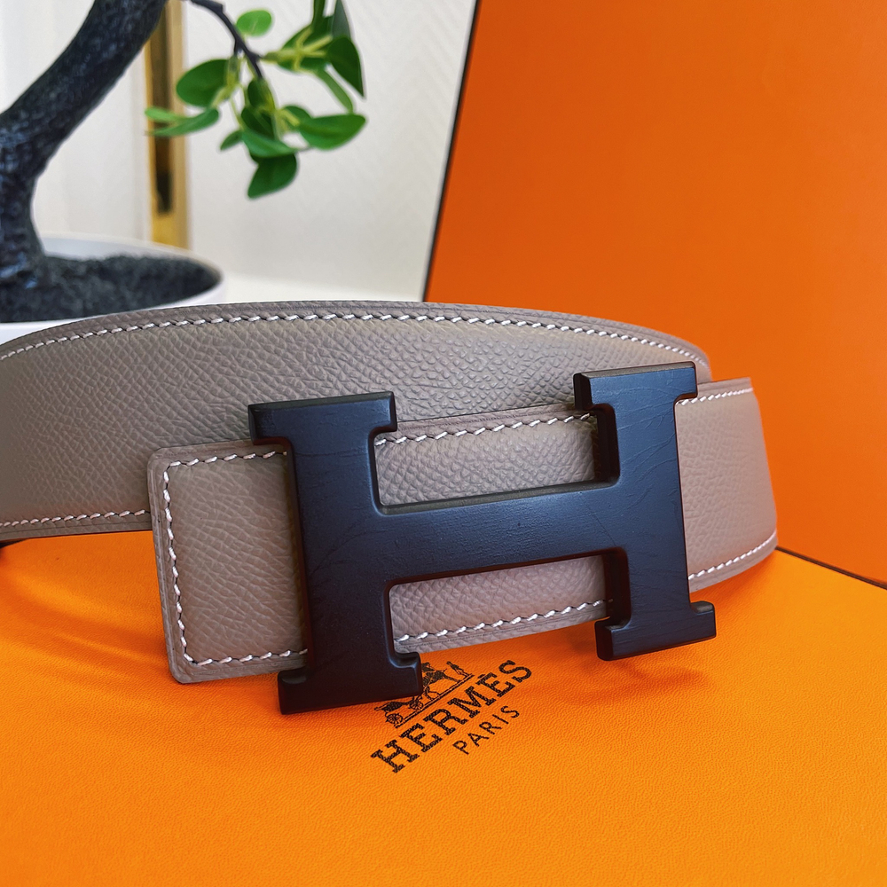 Hermes Кожаный двусторонний ремень
