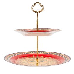 Фруктовница 2-х ярусная "Sicilia Sole" d=27/19см h=24,5см (фарфор) (подарочная упаковка)