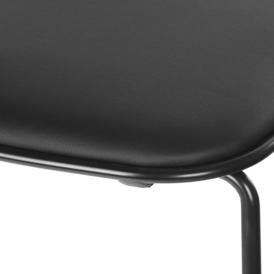 Барный стул Vivo черный металлический с подушкой из экокожи 