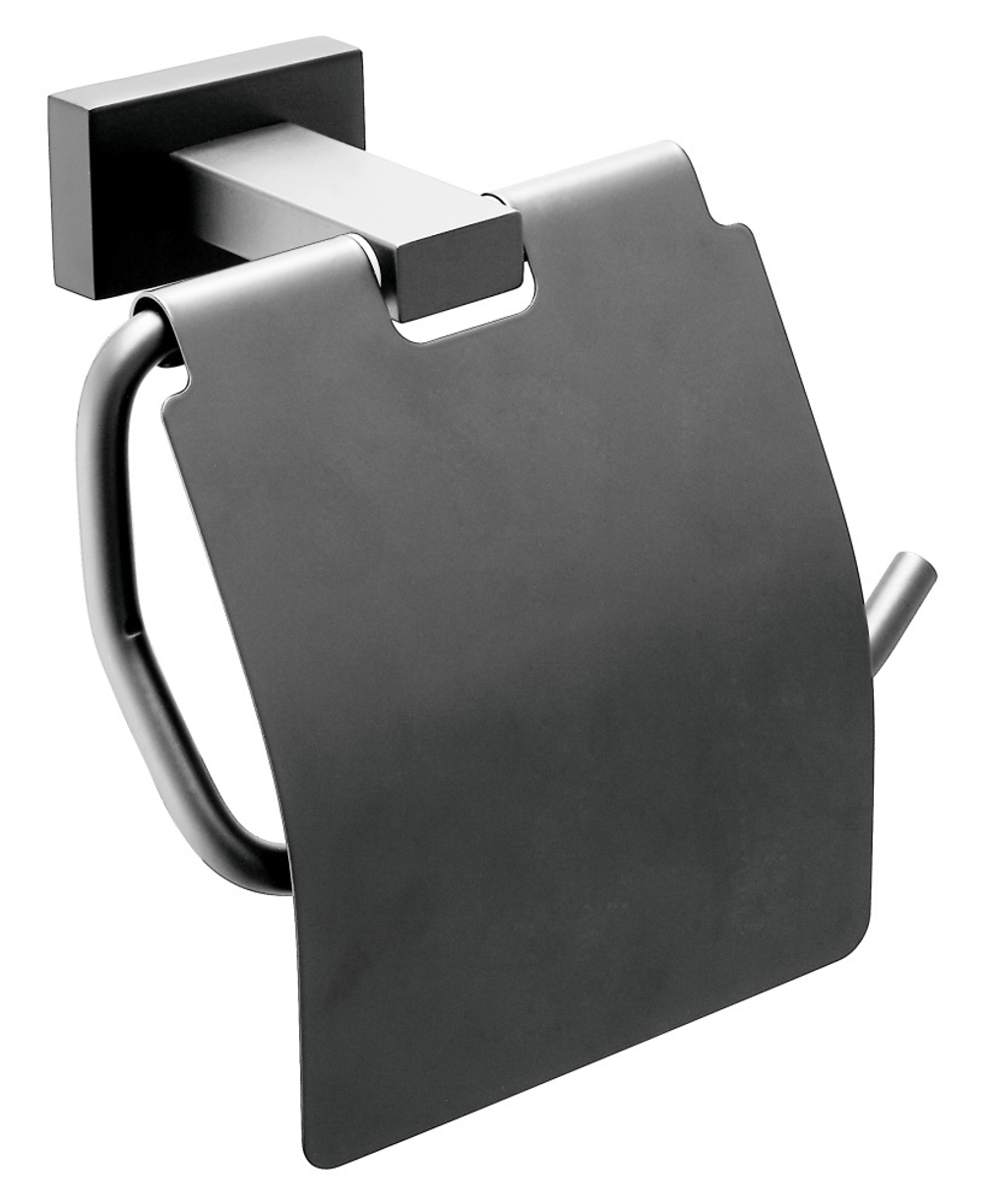 5009-G Держатель для туалетной бумаги с крышкой (ГРАФИТ) ViEiR  (40/1шт)