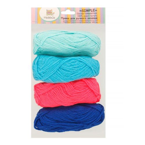 Пряжа для творчества ХОББИУС Акрил №06 4 цвета(ов) *66 м (53103068122)