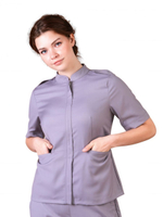 Рубашка медицинская женская на молнии Тезис TZ400, серо-бежевый, 40