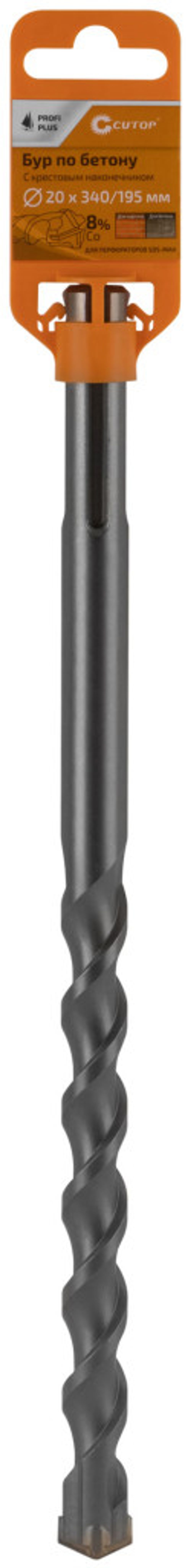 42-20340 Бур по бетону CUTOP Profi Plus, SDS-Max с крестовым наконечником 20x340 мм