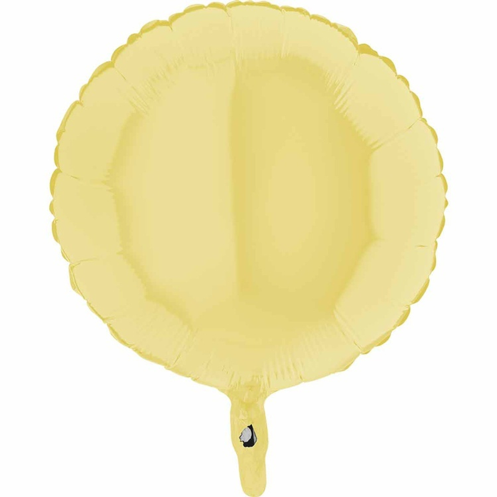 Фольгированная фигура, круг 18"/46СМ Пастель Matte Yellow