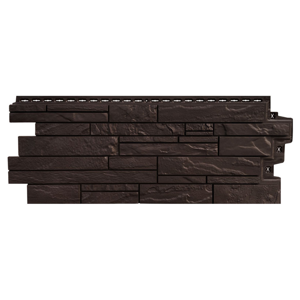 Панель фасадная Grand Line Classic Скала шоколадная 1110х410 мм