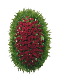 Траурный венок из живых цветов №15