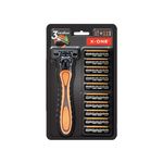 Бритвенный станок многоразовый мужcкой, 3 лезвия, 11 кассет, оранжевый, X-ONE (ИКС-УАН), 700023