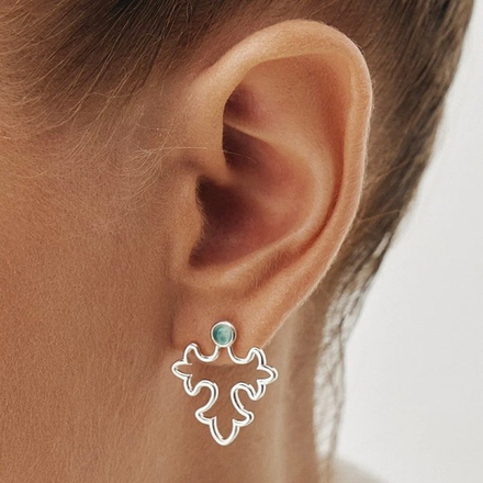 Серьги УЗОР с хризопразами