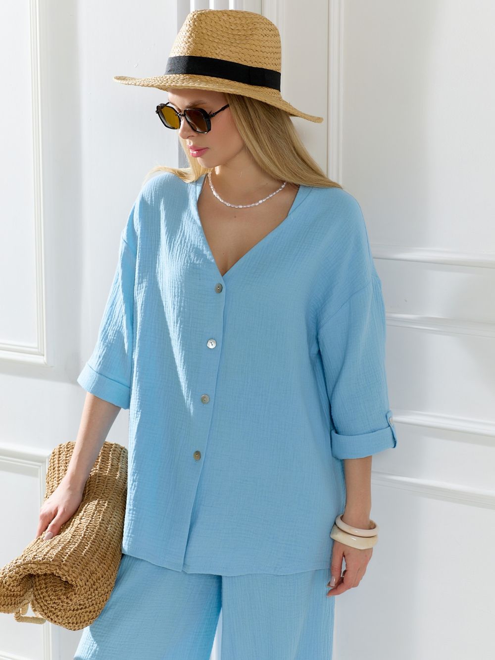 Блузка женская Асель-2 Виотекс АКВА