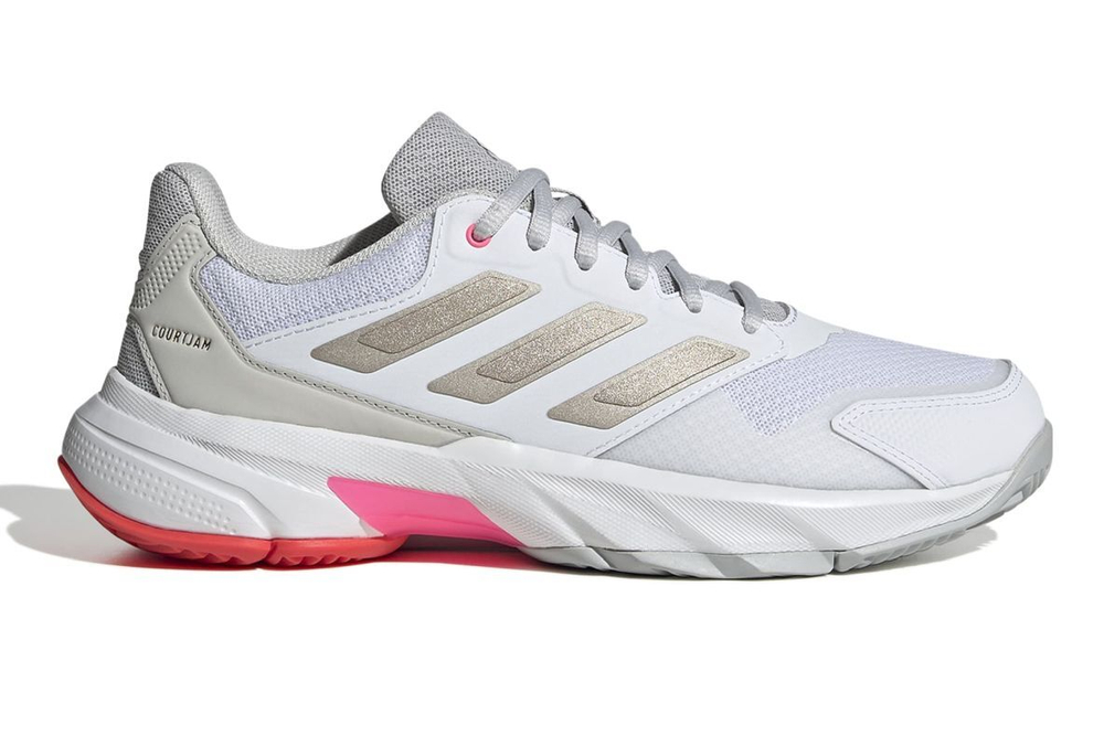Женские теннисные кроссовки Adidas CourtJam Control 3 W - cloud white/iron metallic/lucid red