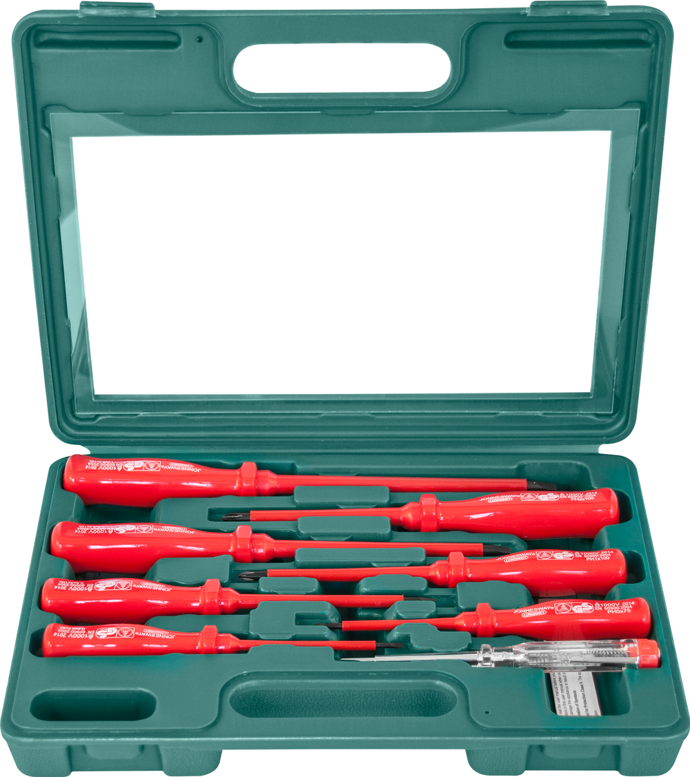 D02AP08S Набор отверток стержневых диэлектрических, 8 предметов