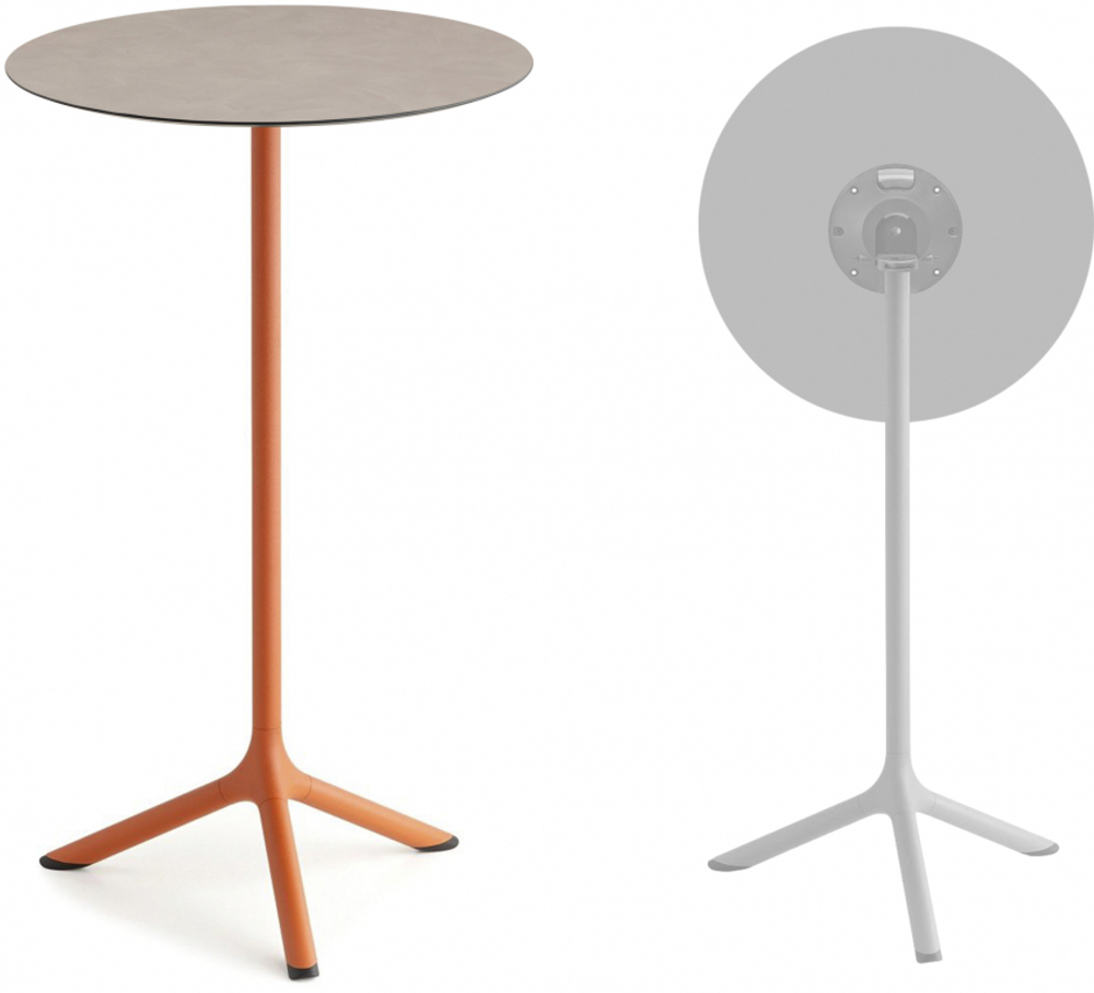 Стол ламинированный барный складной Scab Design Tripe Folding, терракотовый, тортора шпатель