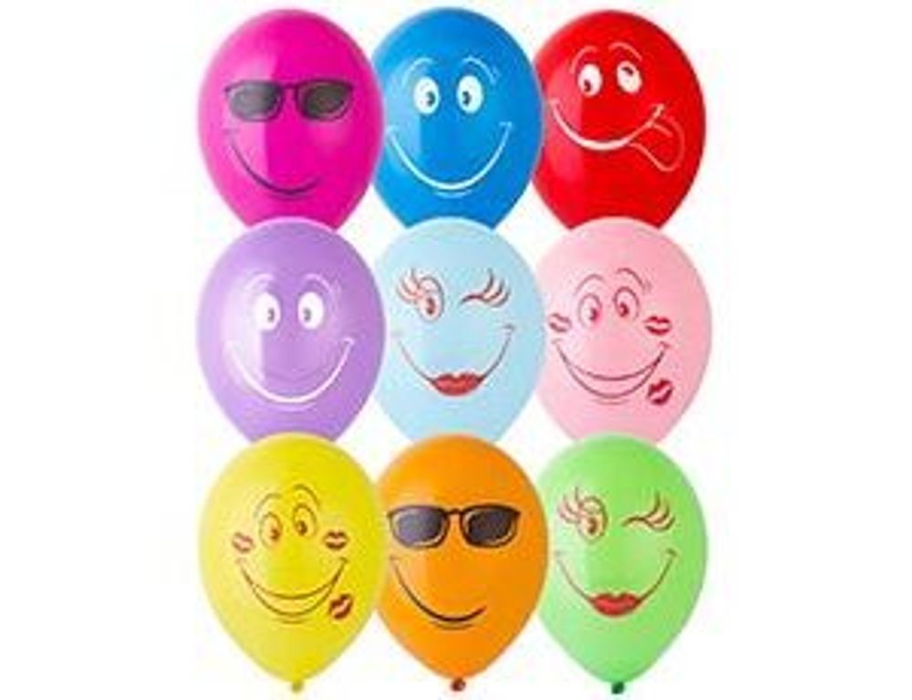 Шар (14"/36 см) Улыбка  50 шт.