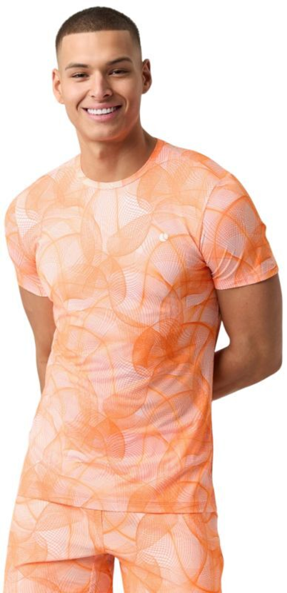 Мужская теннисная футболка Björn Borg Ace Printed - Оранжевый