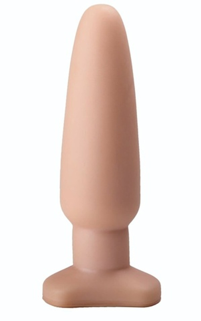 Телесный анальный плаг среднего размера - 18 см. (Цвет: телесный)