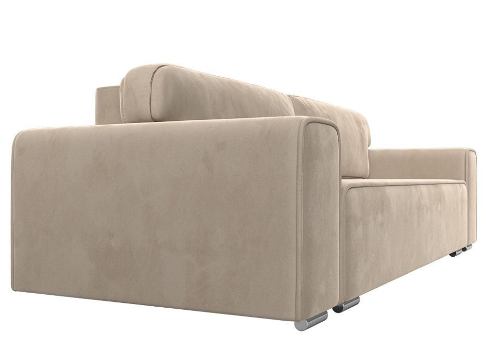 Диван прямой Лига-029, ВЕЛЮР Бежевый