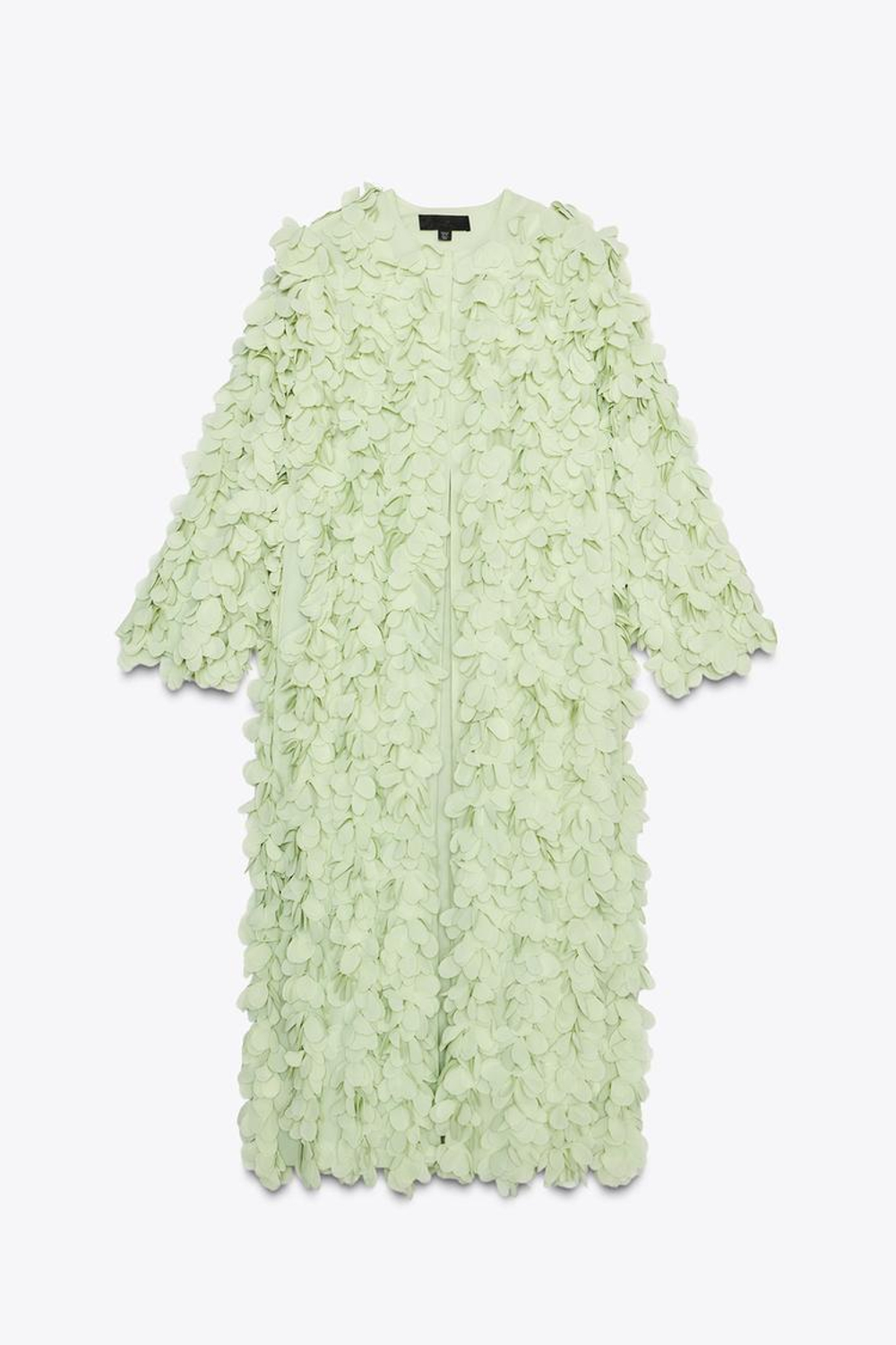 ZARA ПАЛЬТО ИЗ РЕЛЬЕФНОЙ ТКАНИ, МЯТНЫЙ