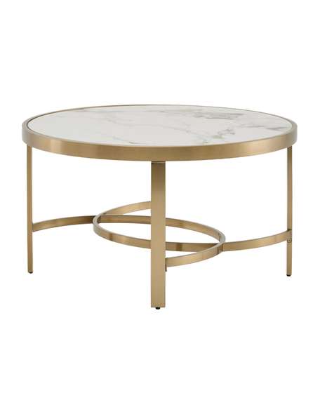 Журнальный столик Адриана 80*80 см светлая керамика