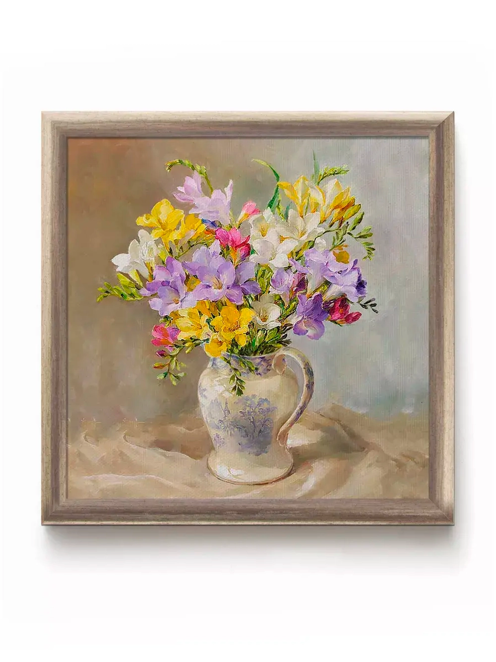 Картины на стену интерьерная на холсте 4 шт, 23*23 см