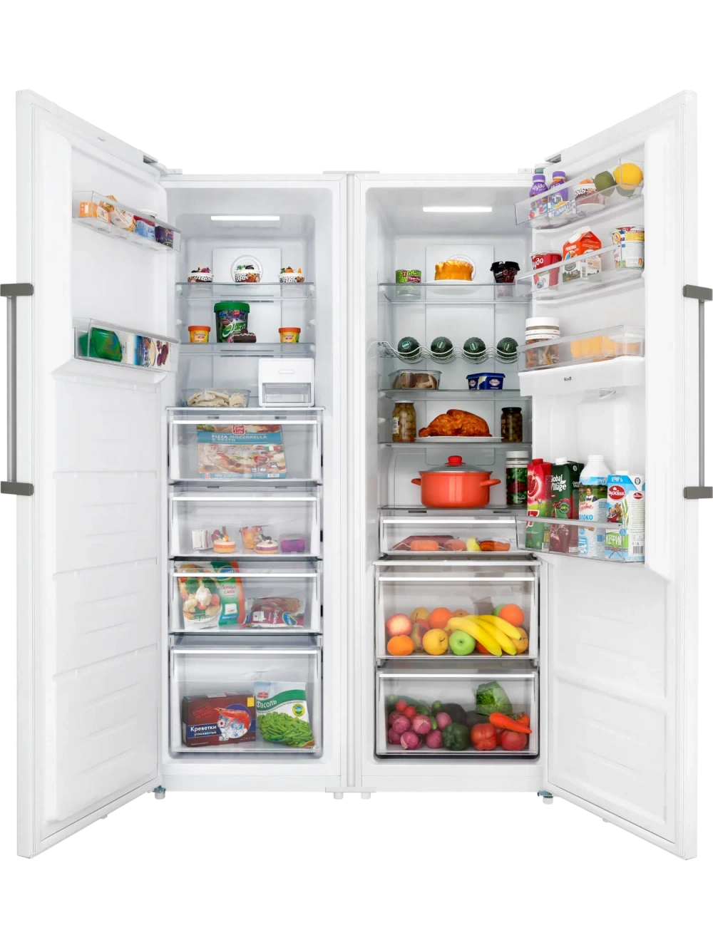 Холодильник Hiberg i-RF 40D W + Морозильник i-FR 40 W