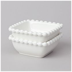 НАБОР САЛАТНИКОВ КВАДРАТНЫХ LEFARD "PEARL" 2 ШТ. 10*4 СМ 120 МЛ (КОР=12НАБ.)