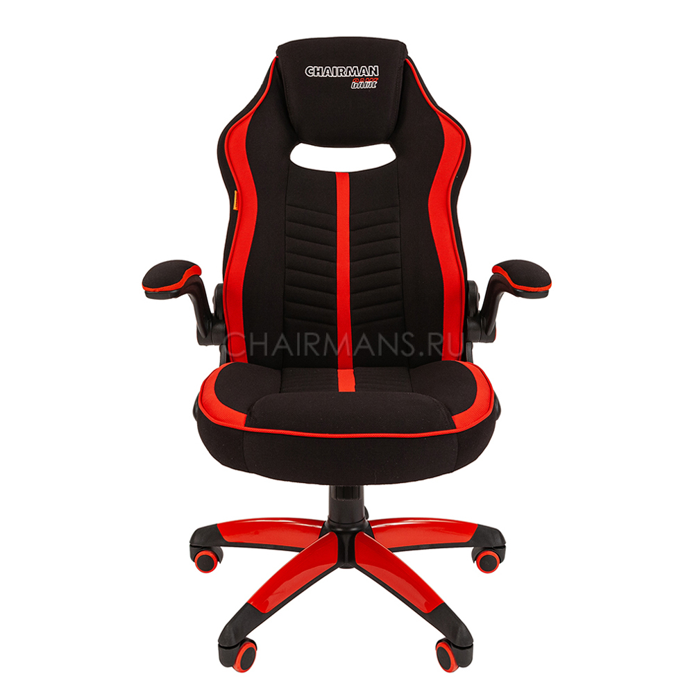 Кресло геймерское Chairman GAME 19 ткань черный/красный