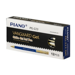 Ручка гелевая, Piano, синие чернила, серия "Vanguard", синий корпус, 12 шт