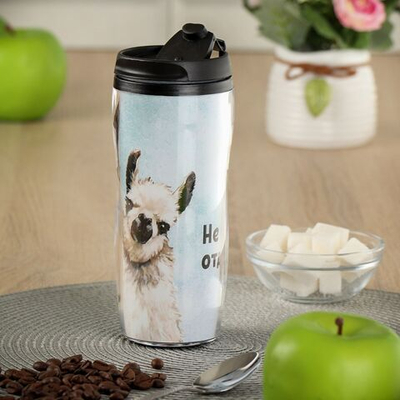 Термокружка 0.38 л, Daniks, Лама, колба нерж сталь, YYCF001-24