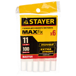 Стержни клеевые для термоклеящих пистолетов Stayer 11х100 мм 6 шт прозрачные 0682-H6