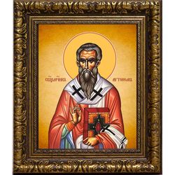 Автоном Италийский священномученик епископ. Икона на холсте.