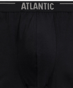 Мужские трусы шорты Atlantic, набор из 3 шт., хлопок, тёмно-фиолетовые + чёрные + тёмные хаки, 3MH-011
