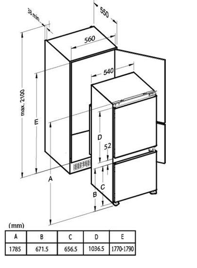 Встраиваемый холодильник Zigmund & Shtain BR 03.1772 SX