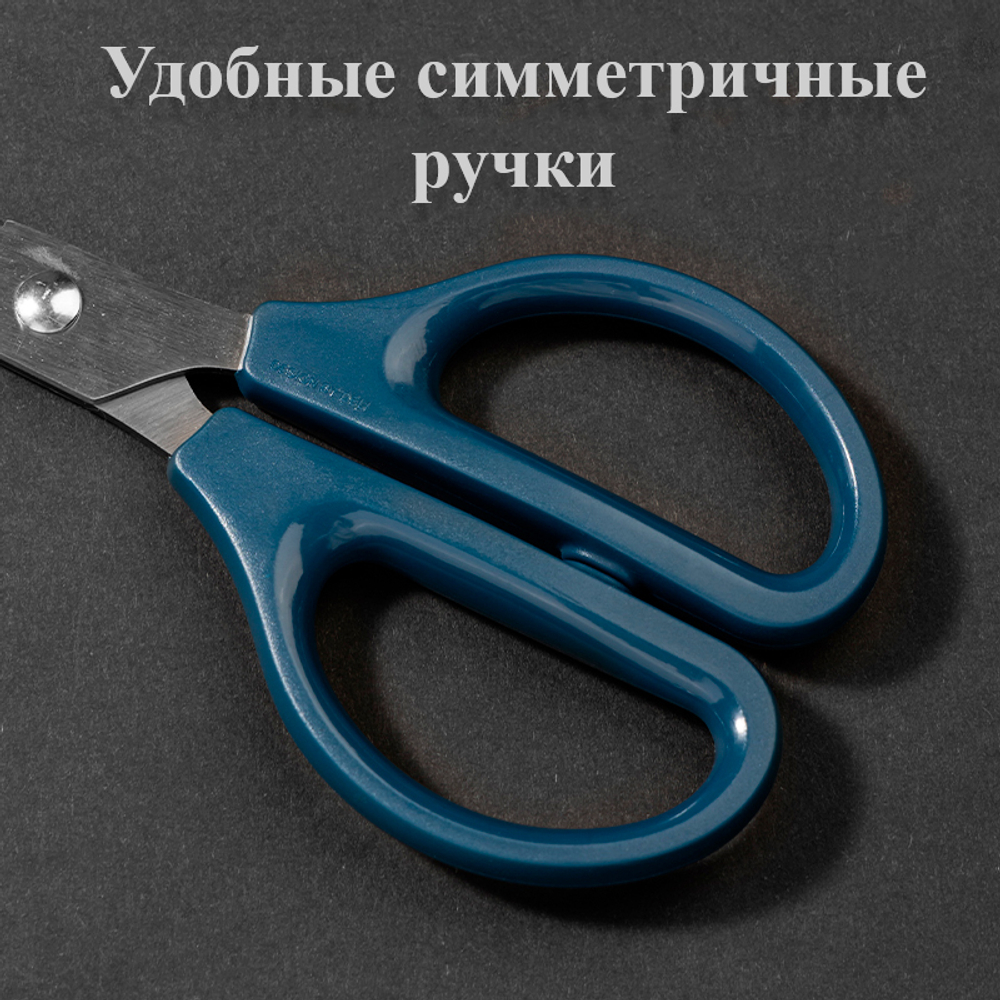 Ножницы DELI, 170 мм, пластиковые ручки, цвет ассорти