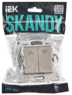 SKANDY Выключатель жалюзи 10А SK-V12Sh шампань IEK