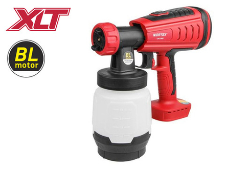 Аккум. краскораспылитель WORTEX CPS 1808 в кор. ALL1 SOLO БЕСЩЁТ.ДВИГ., 18В, 1000 мл/мин, 0.8 л бак