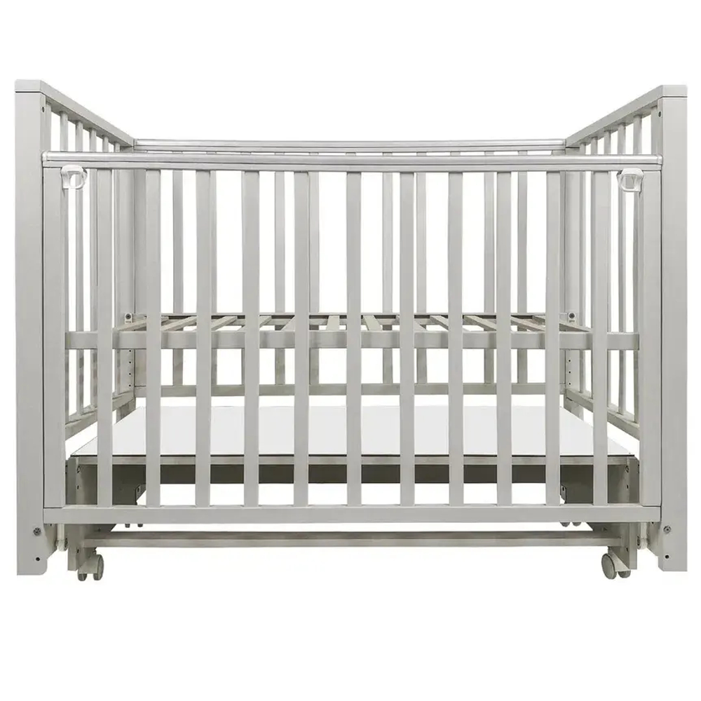 Кровать детская Indigo Norden маятник на колесах серый