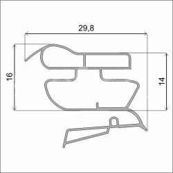 Уплотнитель (уплотнительная резинка) для двери холодильника Indesit (Индезит) B16.025, 830x570 мм