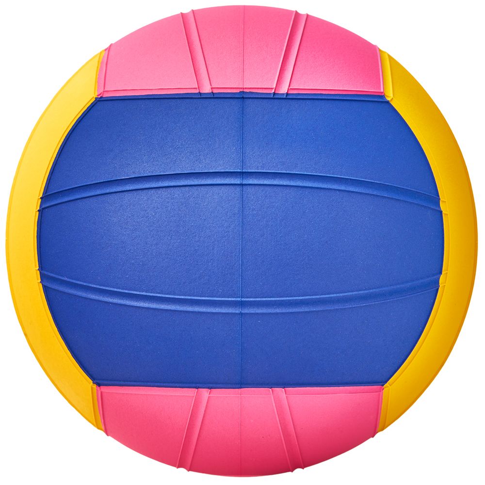 Мяч для водного поло MIKASA WP445D р.4, жен, резина, вес 400-450гр, дл.окр-65-67см, желто-сине-розов