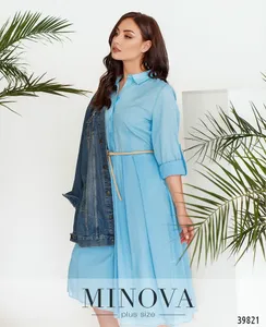 Платье 3151B-небесно-голубой Minova