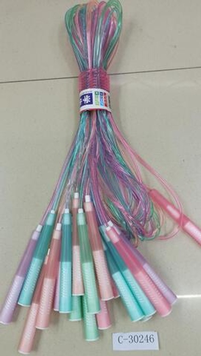 Скакалка 2.7 м, прозачная, PVC, ручка 16 см, с-30246