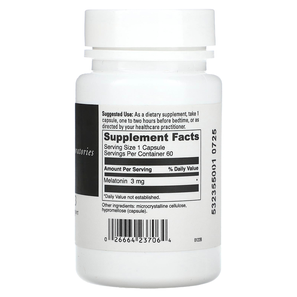 DaVinci Laboratories, Мелатонин-3, 3 мг, 60 капсул