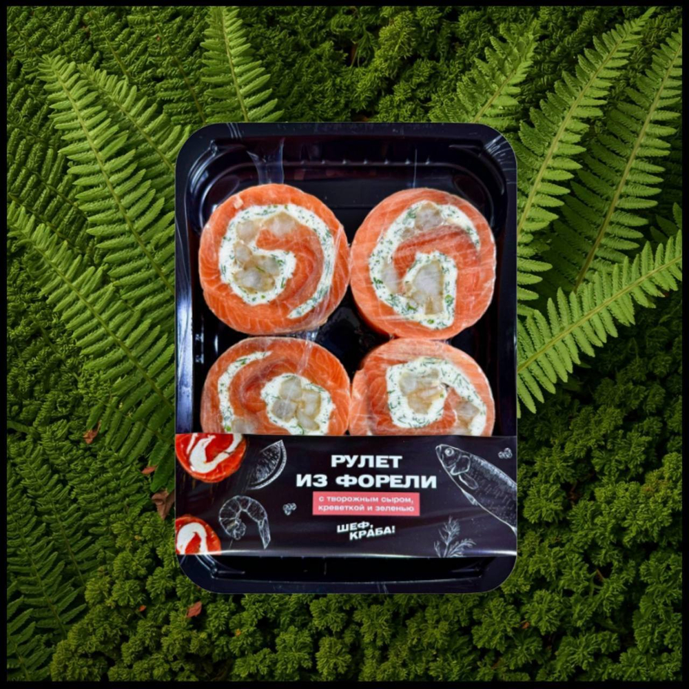 Рулет из форели ШефКраба с креветкой, 500 гр